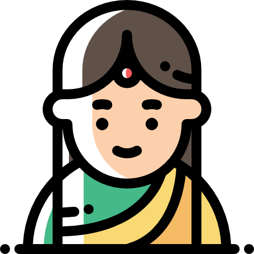 Woman Detailed Rounded Color Omission icon