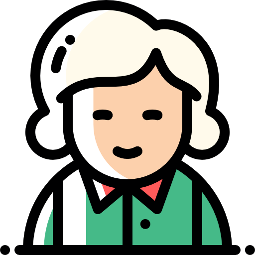 Old woman Detailed Rounded Color Omission icon
