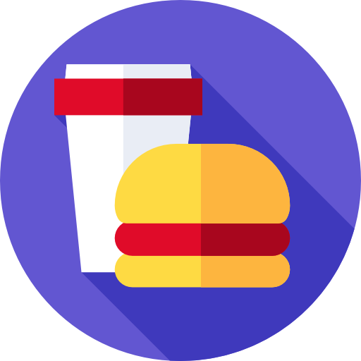 hamburger Flat Circular Flat icoon