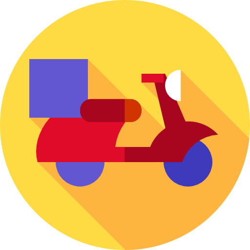 motocykl Flat Circular Flat ikona