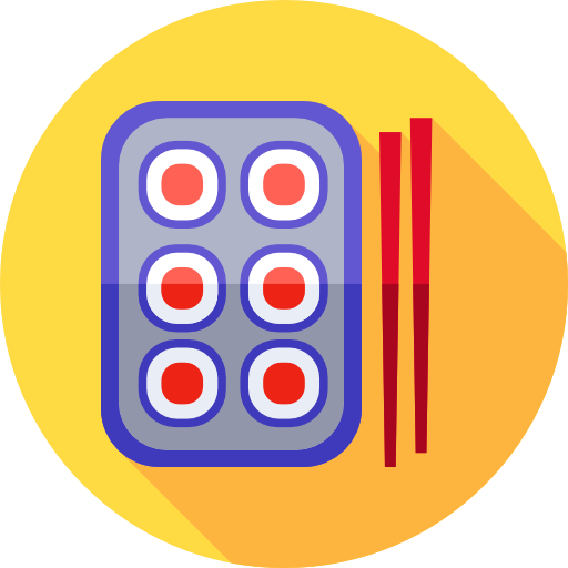 Sushi Flat Circular Flat icon