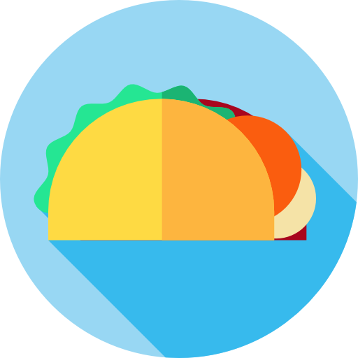 tacos Flat Circular Flat icona