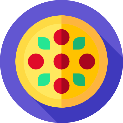 pizza Flat Circular Flat icon