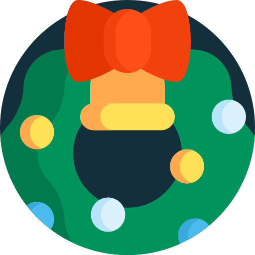 wieniec bożonarodzeniowy Detailed Flat Circular Flat ikona