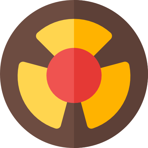 Nuclear energy Basic Rounded Flat icon