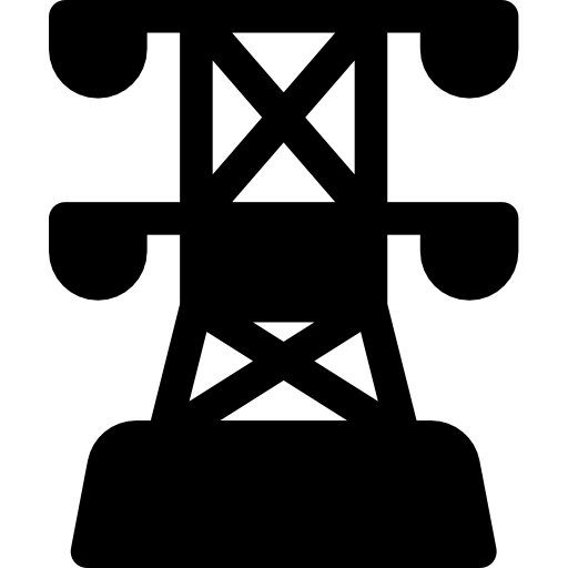 電気塔 Basic Rounded Filled icon