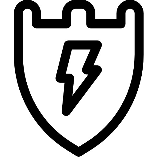 scudo Basic Rounded Lineal icona