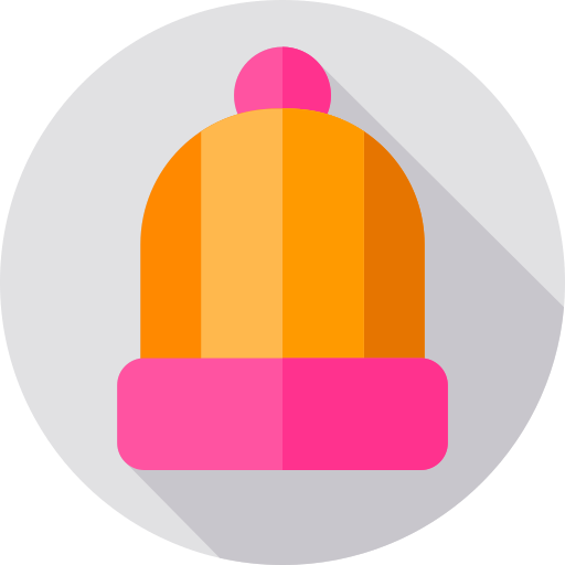 sombrero de invierno Flat Circular Flat icono