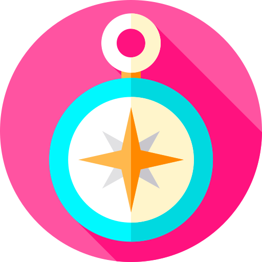 kompas Flat Circular Flat ikona