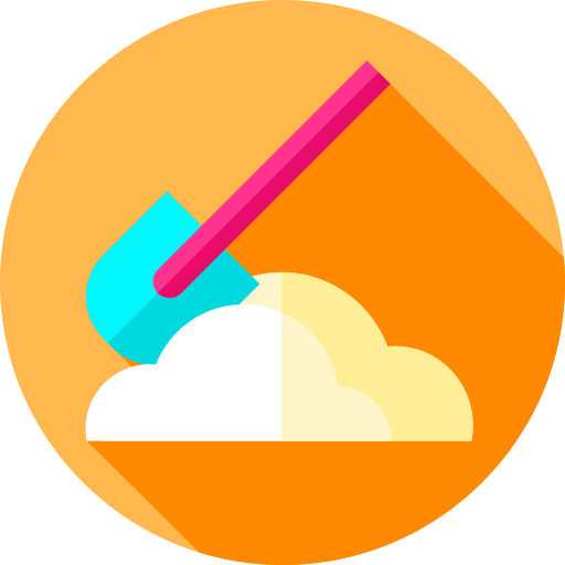 Shovel Flat Circular Flat icon