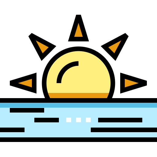 sonnenaufgang Detailed Straight Lineal color icon