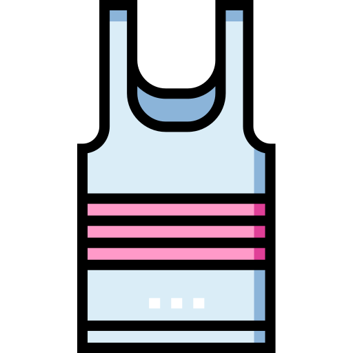 탱크 탑 Detailed Straight Lineal color icon