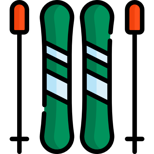 스키 Kawaii Lineal color icon
