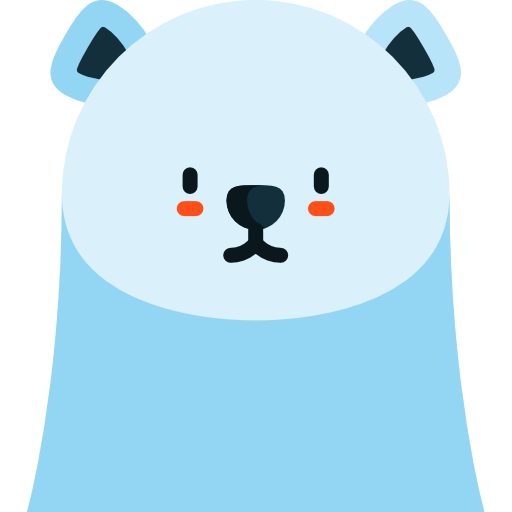 niedźwiedź polarny Kawaii Flat ikona