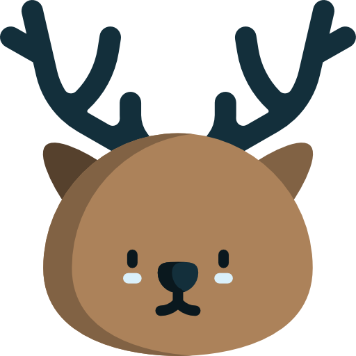 Reindeer Kawaii Flat icon