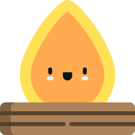 Bonfire Kawaii Flat icon