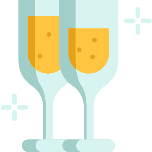 Champagne glass Special Flat icon