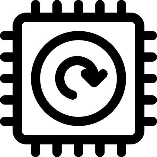 procesor Basic Rounded Lineal ikona