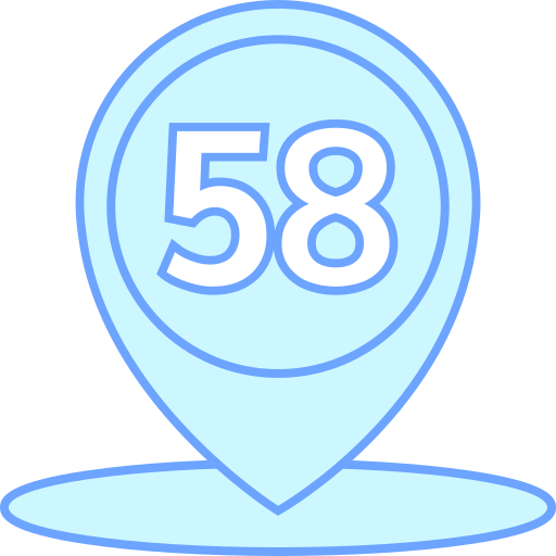pięćdziesiąt osiem Generic color lineal-color ikona