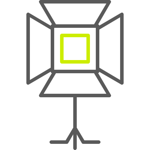 스튜디오 조명 Generic color outline icon