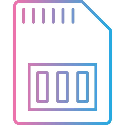 Sd card Generic gradient outline icon