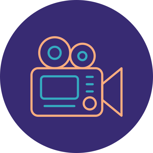 Movie camera Generic color fill icon