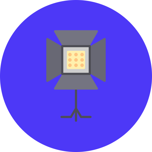 Studio lighting Generic color fill icon