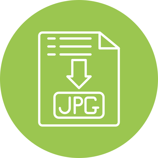 Jpg file format Generic color fill icon