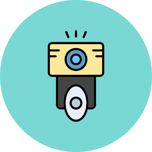 flash de la cámara Generic color lineal-color icono