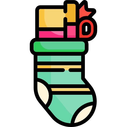 calcetín de navidad Special Lineal color icono