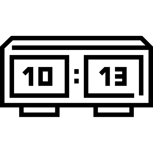 디지털 시계 Detailed Straight Lineal icon