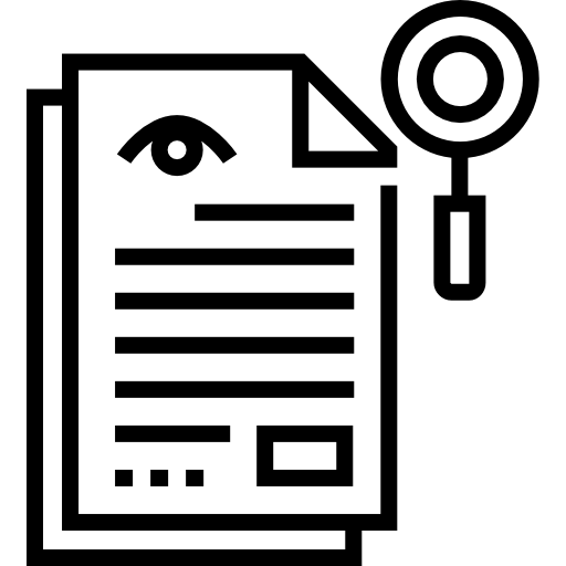 リサーチ Detailed Straight Lineal icon