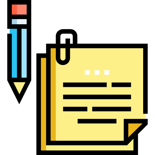 Notes Detailed Straight Lineal color icon