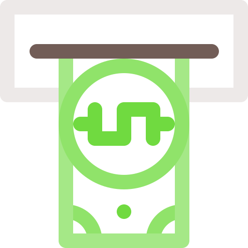 bankomat Basic Rounded Lineal Color ikona