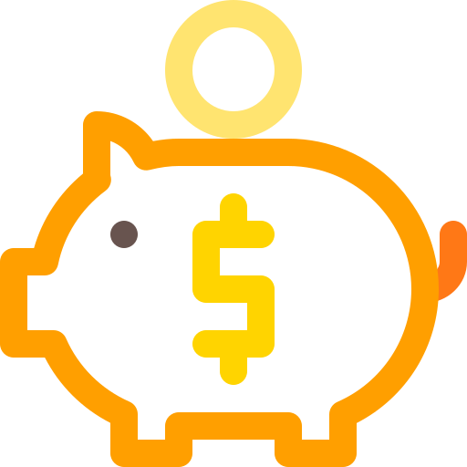 Piggy bank Basic Rounded Lineal Color icon