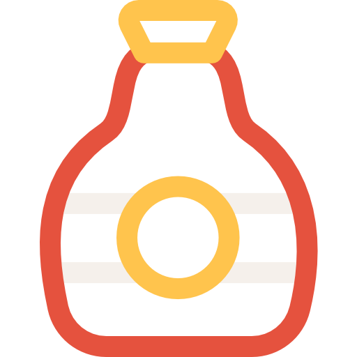 botella de ron Basic Rounded Lineal Color icono