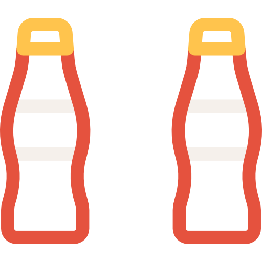 botella de soda Basic Rounded Lineal Color icono