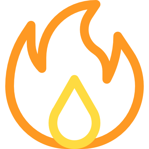 Fire Basic Rounded Lineal Color icon