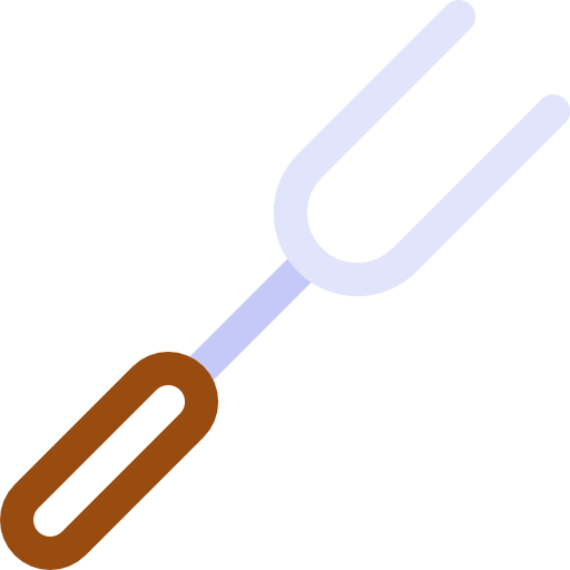 Fork Basic Rounded Lineal Color icon