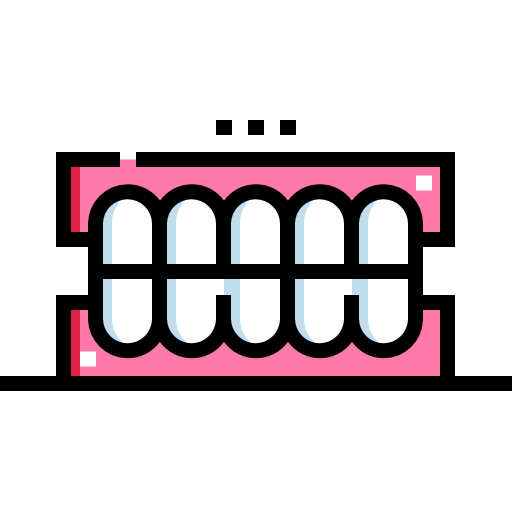 Denture Detailed Straight Lineal color icon