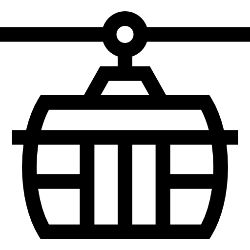 kabelbaan cabine Basic Straight Lineal icoon