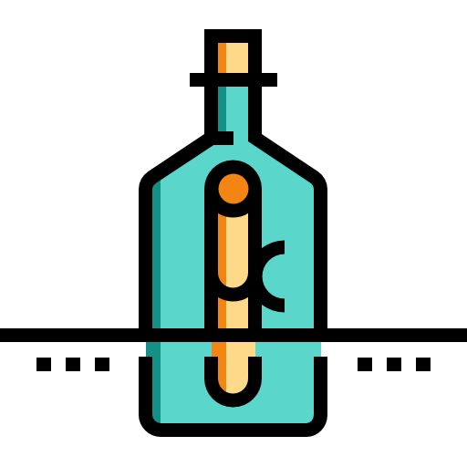 flasche Detailed Straight Lineal color icon