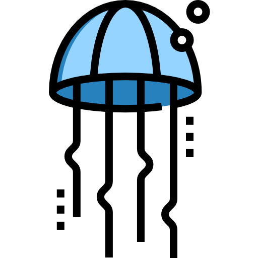 Медуза Detailed Straight Lineal color иконка