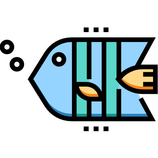 魚 Detailed Straight Lineal color icon