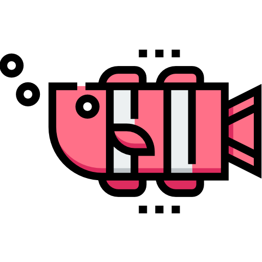 Рыба-клоун Detailed Straight Lineal color иконка