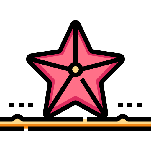 estrella de mar Detailed Straight Lineal color icono