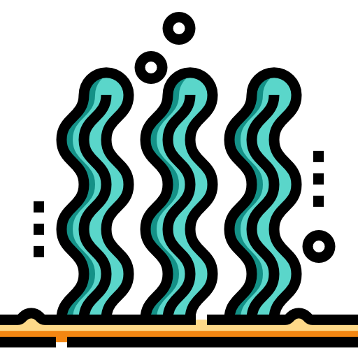 Морские водоросли Detailed Straight Lineal color иконка