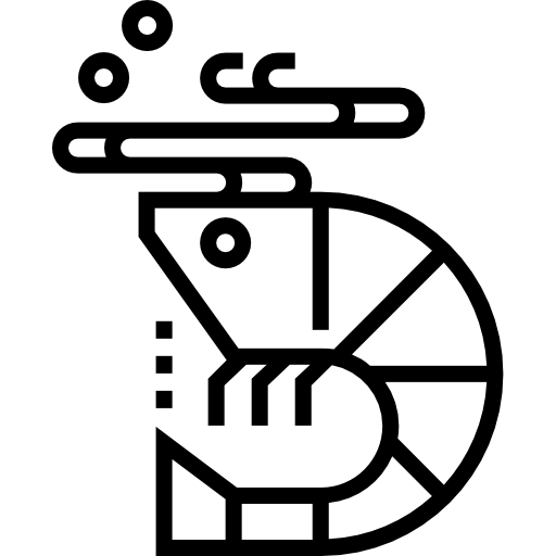 새우 Detailed Straight Lineal icon