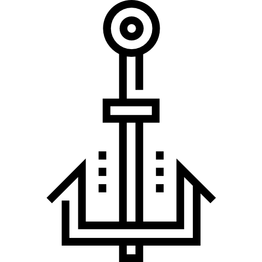 kotwica Detailed Straight Lineal ikona