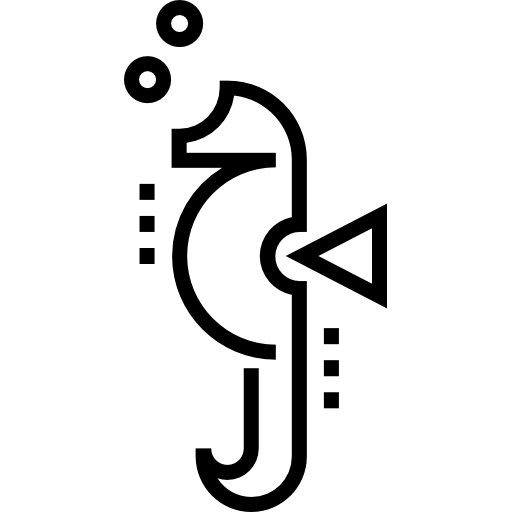 cavalluccio marino Detailed Straight Lineal icona